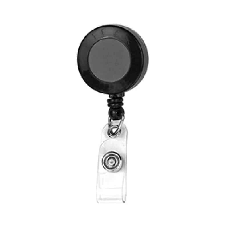 "Bellefontaine VL" Retractable Badge Reel & Badge Holder w/Rotating Alligator Clip (Spot Color) - 3