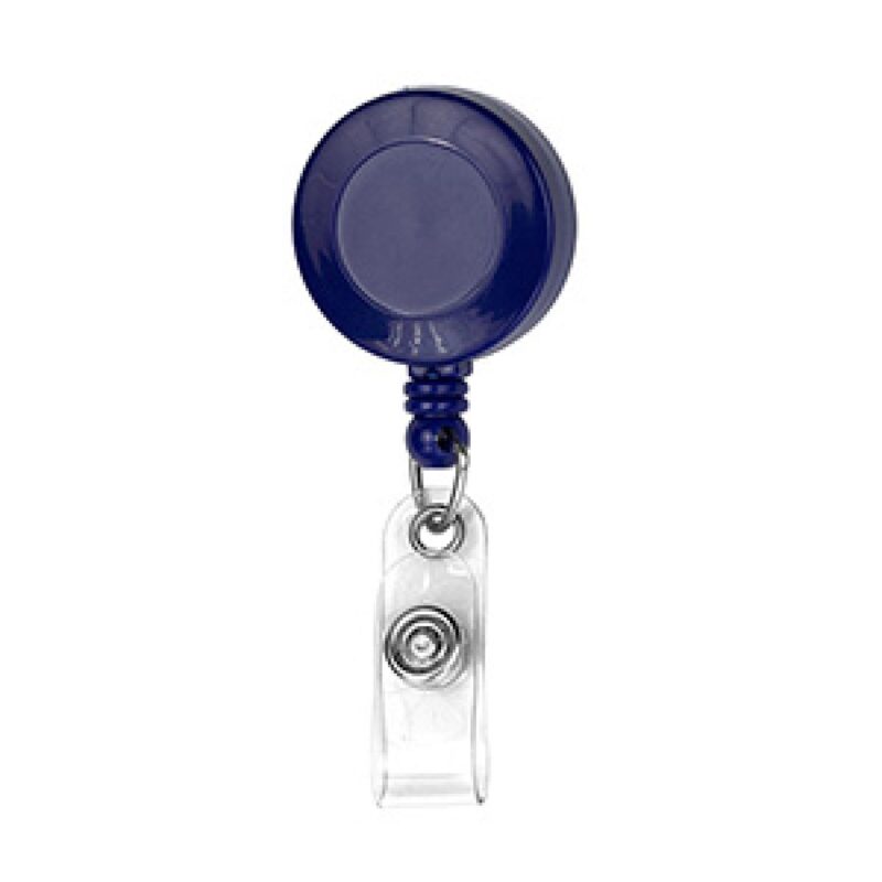 "Bellefontaine VL" Retractable Badge Reel & Badge Holder w/Rotating Alligator Clip (Spot Color) - 7