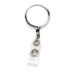 "Dublin Chrome" Full-Color Solid Metal Retractable Badge Reel & Badge Holder - 1