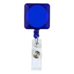 "Kent VL" Square Retractable Badge Reel & Badge Holder w/Metal Slip Clip (Full Color) - 1