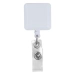 "Kent VL" Square Retractable Badge Reel & Badge Holder w/Metal Slip Clip (Full Color) - 5