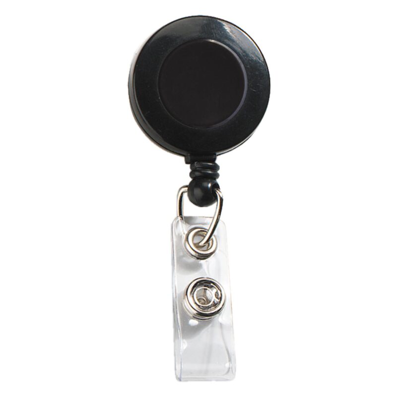 "Lorain VL" Round Retractable Badge Reel & Badge Holder w/Metal Slip Clip Backing (Full Color) - 4