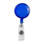 "Lorain VL" Round Retractable Badge Reel & Badge Holder w/Metal Slip Clip Backing (Spot Color) - 3