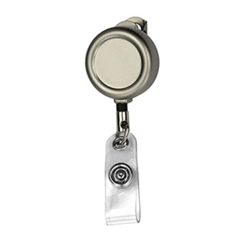 "Marion Matte" Solid Metal Retractable Badge Reel & Badge Holder - 2