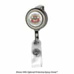 "Marion Matte" Solid Metal Retractable Badge Reel & Badge Holder - 3
