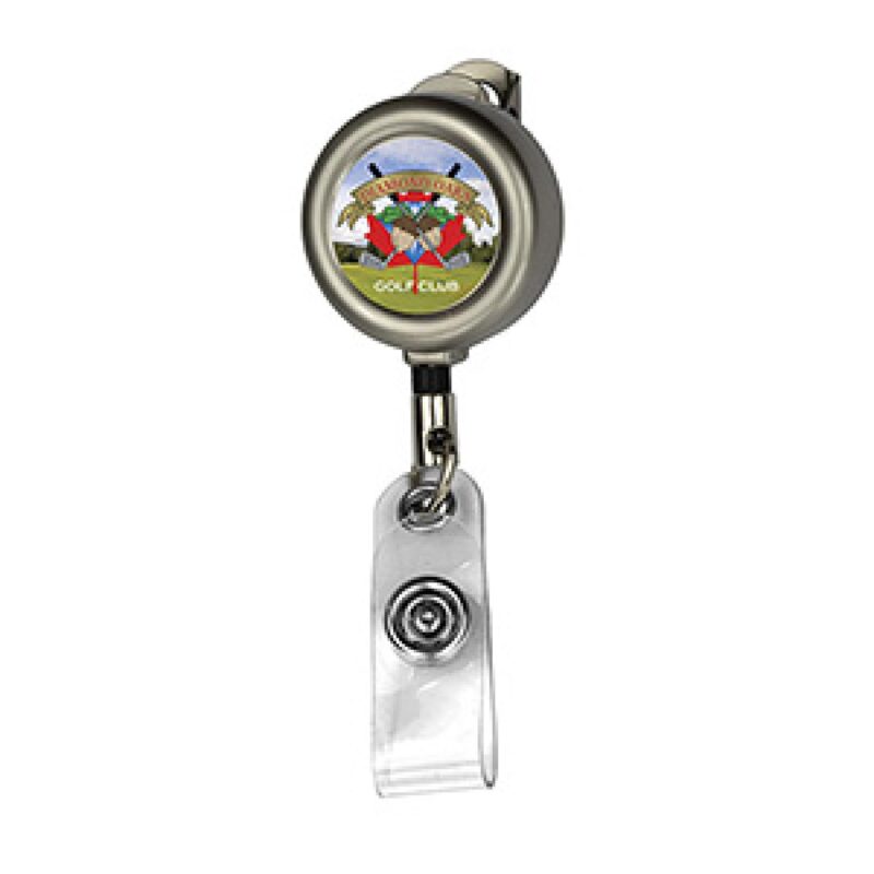 "Marion Matte" Solid Metal Retractable Badge Reel & Badge Holder