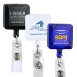 "Olmsted VL" Retractable Badge Reel & Badge Holder w/Metal Rotating Alligator Clip (Spot Color)