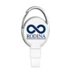 Pvc Free Recycled Plastic Carabiner Badge Reel W/Metal Clip - 3