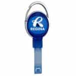 Pvc Free Recycled Plastic Carabiner Badge Reel W/Metal Clip - 4