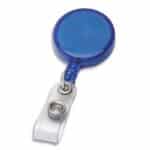 "Worthington VL" Round Retractable Badge Reel & Badge Holder w/Metal Slip Clip (Spot Color) - 1