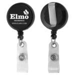 "Worthington VL" Round Retractable Badge Reel & Badge Holder w/Metal Slip Clip (Spot Color) - 4