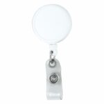 "Worthington VL" Round Retractable Badge Reel & Badge Holder w/Metal Slip Clip (Spot Color) - 5