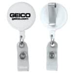 "Worthington VL" Round Retractable Badge Reel & Badge Holder w/Metal Slip Clip (Spot Color) - 6