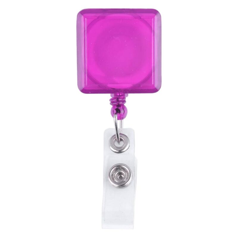 Square-Shaped Retractable Badge Holder - 6