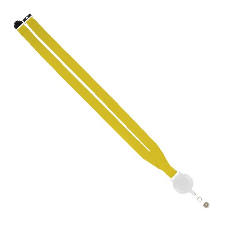 IMPORT 3/4" Polyester Lanyard with Retractable Badge Reel and IPH7 back of neck convenience release. - 1