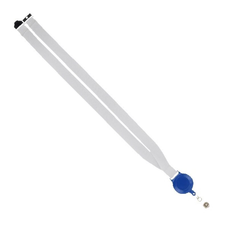 IMPORT 3/4" Polyester Lanyard with Retractable Badge Reel and IPH7 back of neck convenience release. - 9