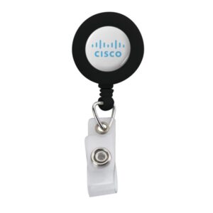 IMPORT Plastic Retractable Badge Reel with Belt Clip