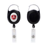 Oval Metal Retractable Badge Reel with Carabiner - 8