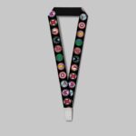 3/4" Full Color custom lanyard printed with company logo with Bulldog Clip attachment 0.75" - 1