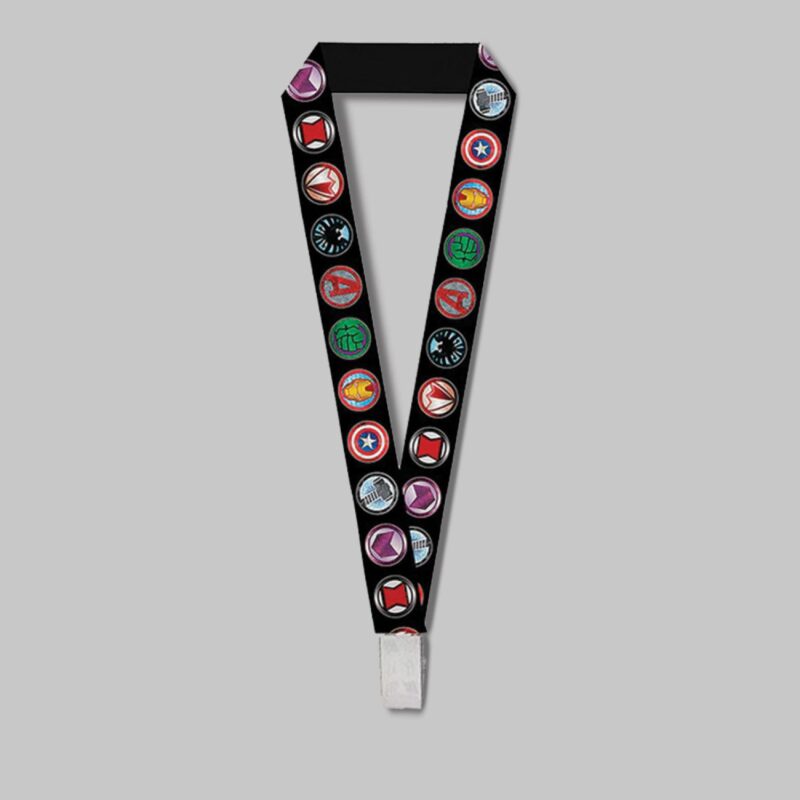 3/4" Full Color custom lanyard printed with company logo with Bulldog Clip attachment 0.75" - 1