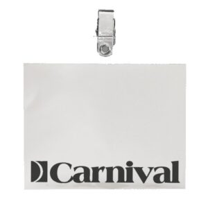 4" x 3" Printed Horizontal Vinyl Pouch with Bulldog Clip
