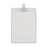 4" x 6" Blank Large Vertical Vinyl Pouch with Bulldog Clip - 2