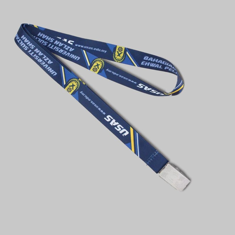 58-Full-Color-custom-lanyard-printed-with-company-logo-with-Bulldog-Clip-attachment-0625-PGBC625-FC 5/8" Full Color custom lanyard printed with company logo with Bulldog Clip attachment 0.625"