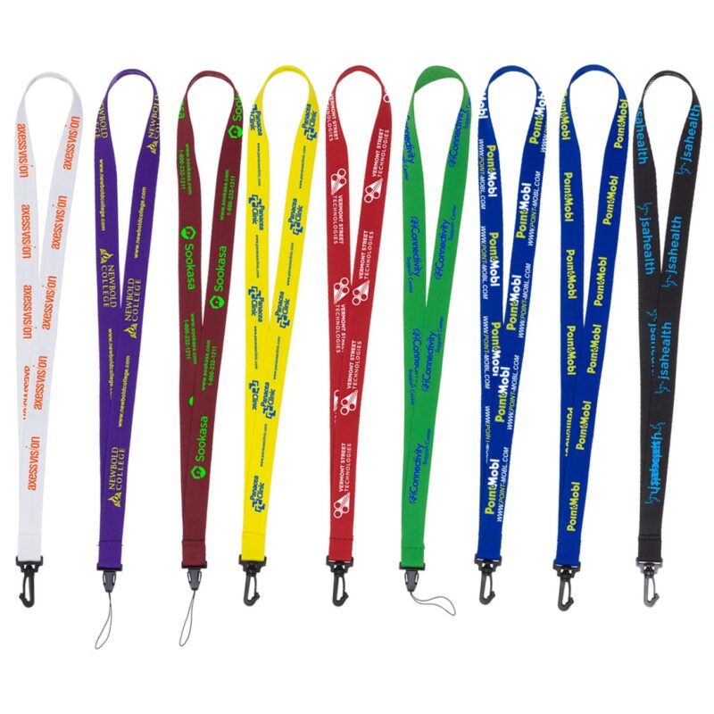 Baker-34-Import-Air-Ship-Super-Soft-Polyester-Silkscreen-Lanyard-LA34SSOP3 "Baker" 3/4" Import Air Ship Super Soft Polyester Silkscreen Lanyard