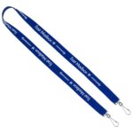 "Belmont" 3/4" Import Air Ship Width Dual Attachment Silkscreen Polyester Lanyard - 7