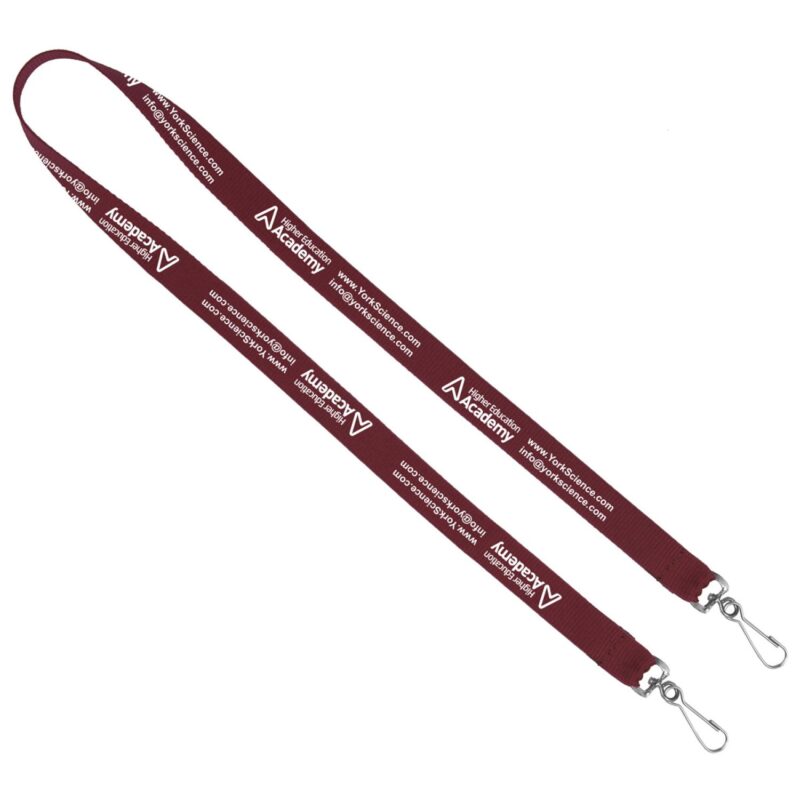"Culver" 3/4" Width Dual Attachment Silkscreen Polyester Lanyard - 2