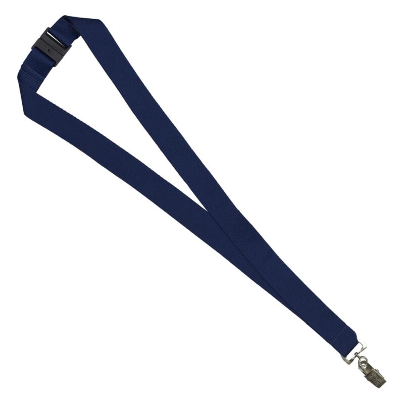 "OWEN" 1" Blank Lanyard with Breakaway Safety Release Attachment - Bulldog Clip - 3