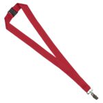 "OWEN" 1" Blank Lanyard with Breakaway Safety Release Attachment - Bulldog Clip - 4