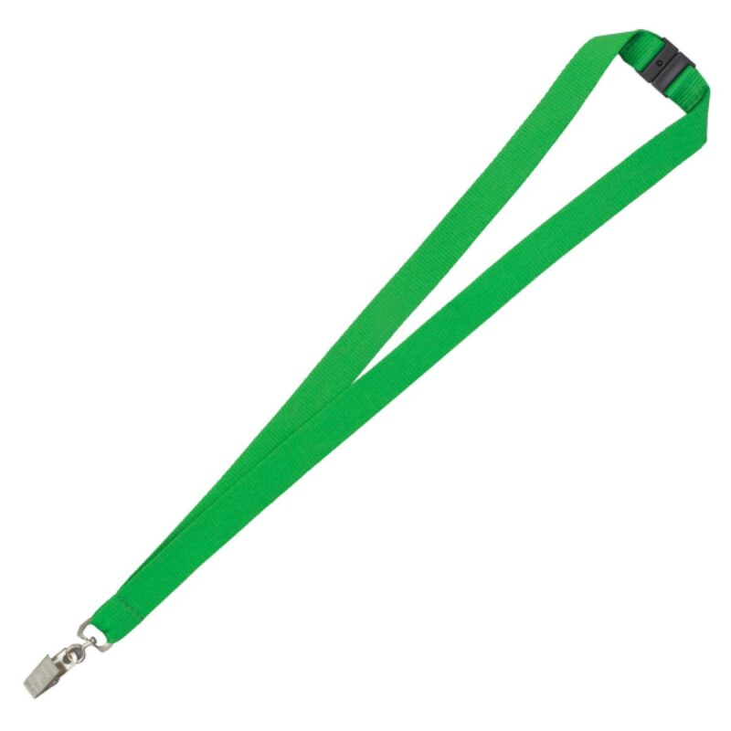 "OWEN" 3/4" Blank Lanyard with Breakaway Safety Release Attachment - Bulldog Clip - 2