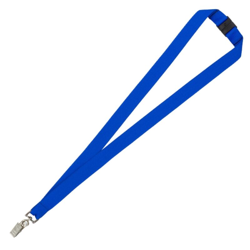 "OWEN" 3/4" Blank Lanyard with Breakaway Safety Release Attachment - Bulldog Clip - 5