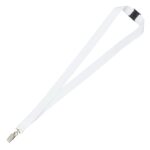 "OWEN" 3/4" Blank Lanyard with Breakaway Safety Release Attachment - Bulldog Clip - 6
