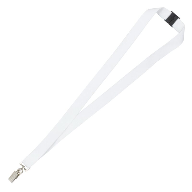 "OWEN" 3/4" Blank Lanyard with Breakaway Safety Release Attachment - Bulldog Clip - 6