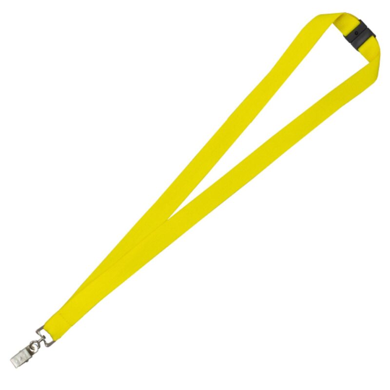 "OWEN" 3/4" Blank Lanyard with Breakaway Safety Release Attachment - Bulldog Clip - 7
