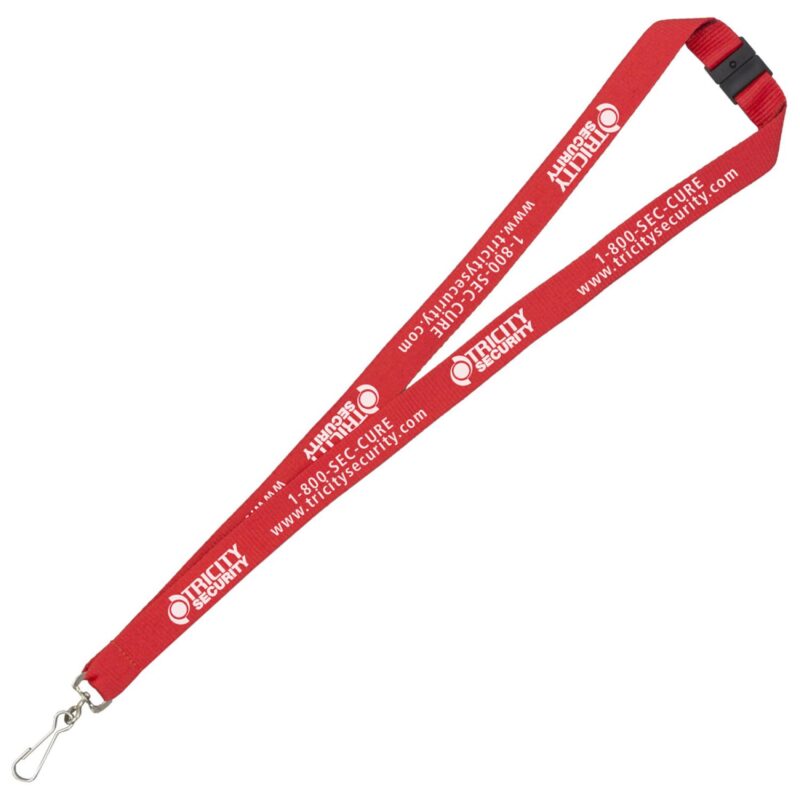 "PALMER" 3/4" Silkscreen Lanyard with FREE Breakaway Safety Release - Swivel or Bulldog - 6