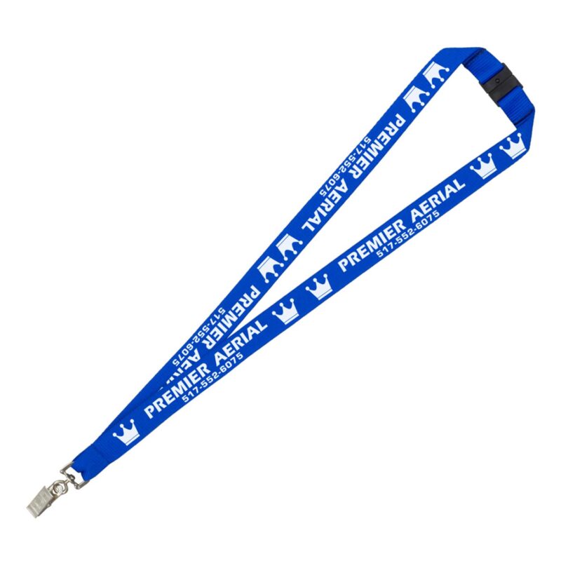 "PALMER" 3/4" Silkscreen Lanyard with FREE Breakaway Safety Release - Swivel or Bulldog - 7