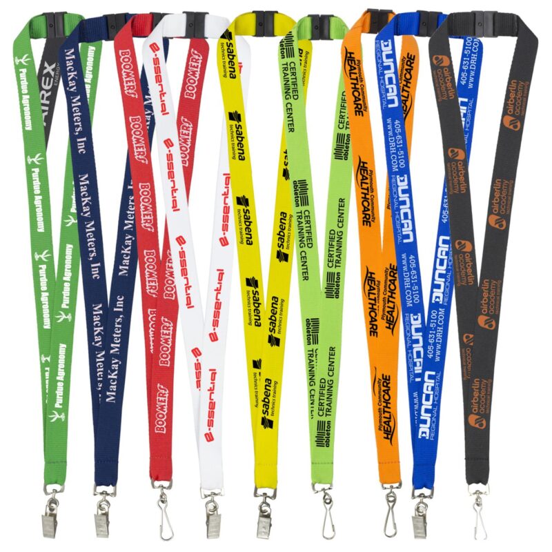 PALMER-34-Silkscreen-Lanyard-with-FREE-Breakaway-Safety-Release-Swivel-or-Bulldog-LA34BA-IS-SWIVEL-OR-BUL "PALMER" 3/4" Silkscreen Lanyard with FREE Breakaway Safety Release - Swivel or Bulldog