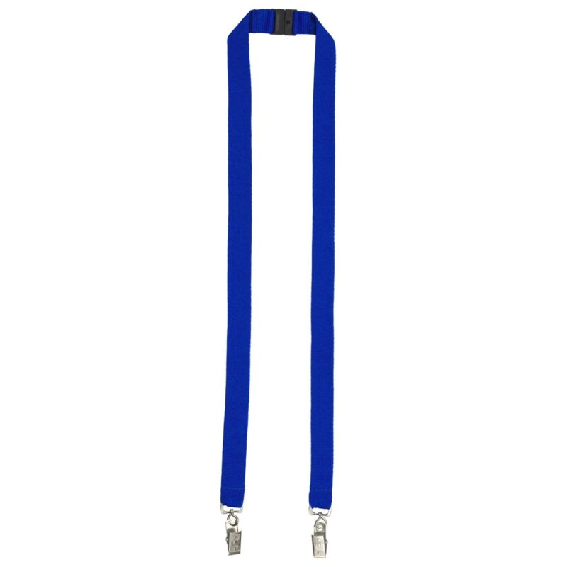 "RICARDO" 3/4" Dual Attachment Polyester Silkscreen Lanyard with FREE Breakaway Safety Release - 1