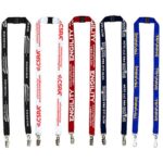 "RICARDO" 3/4" Dual Attachment Polyester Silkscreen Lanyard with FREE Breakaway Safety Release