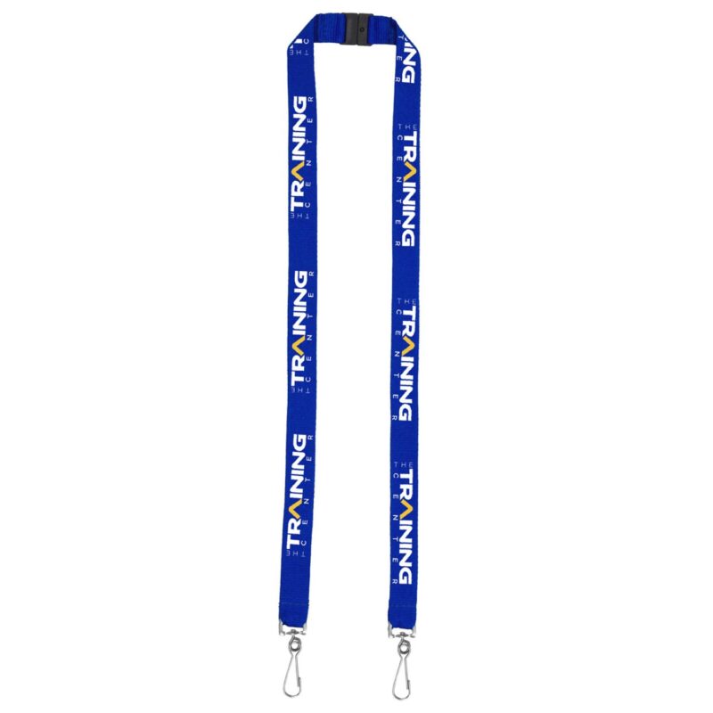 "RICARDO" 3/4" Dual Attachment Polyester Silkscreen Lanyard with FREE Breakaway Safety Release - 2