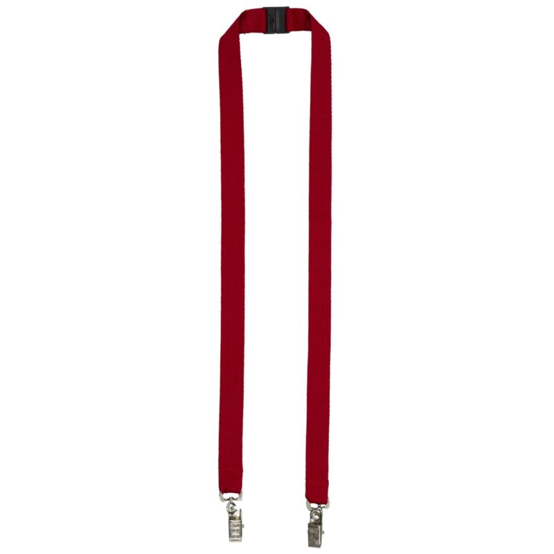 "RICARDO" 3/4" Dual Attachment Polyester Silkscreen Lanyard with FREE Breakaway Safety Release - 3