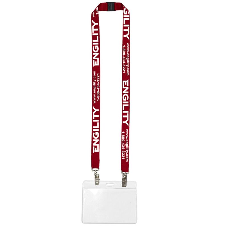 "RICARDO" 3/4" Dual Attachment Polyester Silkscreen Lanyard with FREE Breakaway Safety Release - 4