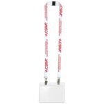 "RICARDO" 3/4" Dual Attachment Polyester Silkscreen Lanyard with FREE Breakaway Safety Release - 6