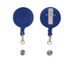 Retractable Zip Cord w/ Epoxy Dome & Vinyl Snap Attachment w/ Bulldog Clip - 4