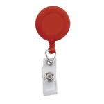 Retractable Zip Cord w/ Epoxy Dome & Vinyl Snap Attachment w/ Bulldog Clip - 8