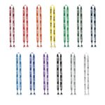3/4" 2-Ended Polyester Lanyard with Metal Crimp & Metal Swivel Snap Hook