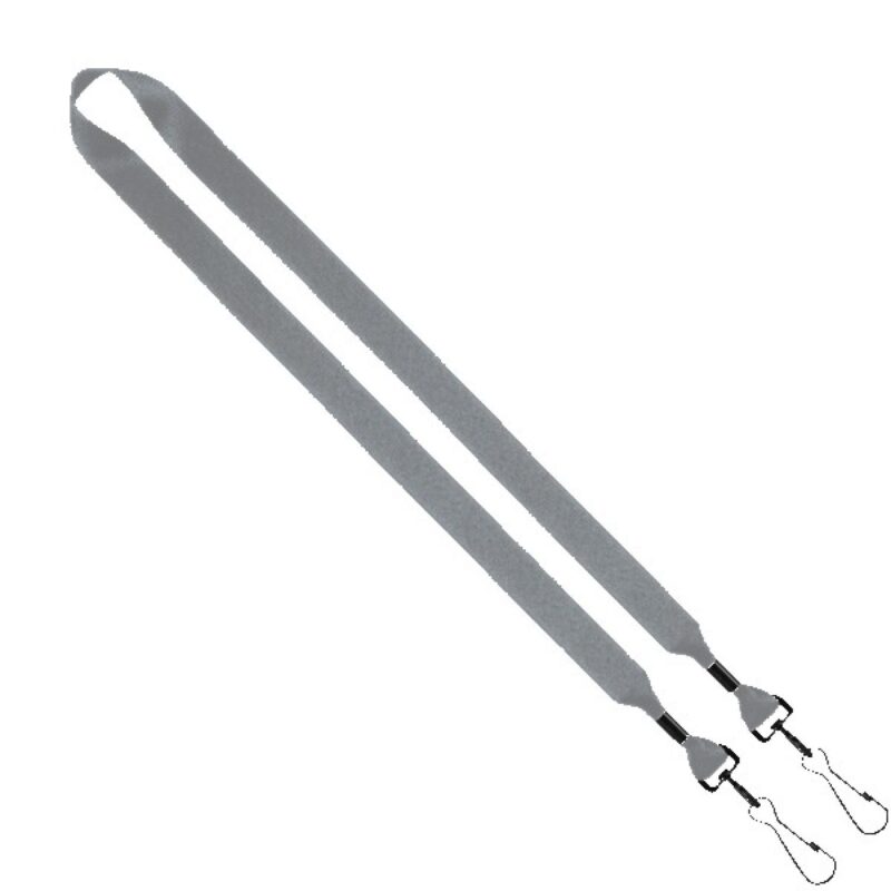 3/4" 2-Ended Polyester Lanyard with Metal Crimp & Metal Swivel Snap Hook - 2